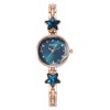 Ceas Dama J-W Naiade Blue Elegant, Quartz, Carcasa Metal 2.5cm, Curea Aurie Aliaj, Cadran Albastru, Analogic