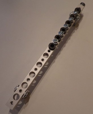 Sablon mobila liniar aluminiu L=300mm bucse calite 2x 4.5 , 7, 8 mm foto