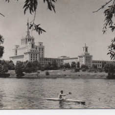 CPI B 11087 CARTE POSTALA - BUCURESTI. LACUL 'HERASTRAU SI CASA SCANTEII, RPR