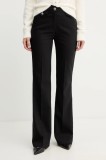 Morgan pantaloni culoarea negru, drept, high waist, PADOR.F