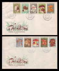 1958 Romania - 2 FDC Ciuperci comestibile, LP 457
