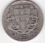 Portugalia 2.50 Escudos 1943, Asia, Argint