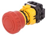 Comutator Siguranță IDEC 22mm 2 NC Roșu IP65