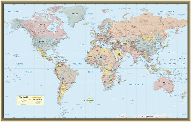 World Map-Paper