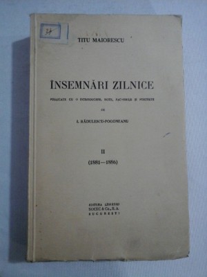 INSEMNARI ZILNICE - TITU MAIORESCU foto