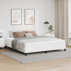 vidaXL Pat Altele Alb pur 180 x 200 cm Piele artificială