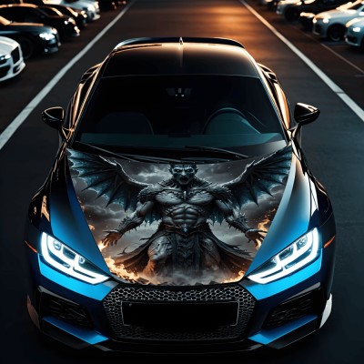 Folie Capota Auto &amp;bdquo;Hood Art&amp;rdquo; rezistenta la exterior, marime M (165 x 120cm) &amp;ndash; Cod: AVX-CAPOTA-026M foto