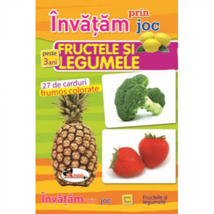 Invatam prin joc fructele si legumele +3ani, editia a II-a. Carti de joc educative