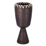 Cumpara ieftin Vaza flori lemn maro inchis 20 x 43 cm