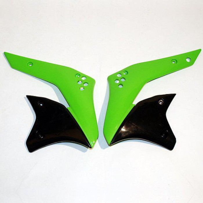 Laterale radiator Kawasaki KXF250/2007,negru/verde Cod Produs: MX_NEW KA03783026
