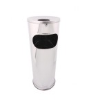Cos pentru gunoi din inox cu scrumiera, 20.5 x H.58 cm
