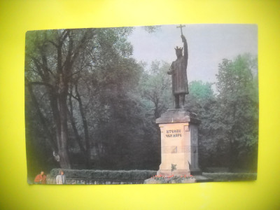 HOPCT 76181 STATUIA LUI STEFAN CEL MARE-CHISINAU-MOLDOVA-BASARABIA-NECIRCULATA foto