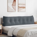 vidaXL Perna pentru spate Gri &icirc;nchis 180 x 24 x 50 cm Catifea 42014575