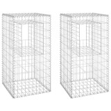 Cumpara ieftin Stalpi tip cos gabion, 2 buc., 50x50x100 cm, fier