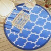 Covor exterior Gossi, albastru, &Oslash;160cm, polipropilena (PP), reversibil, usor de curatat