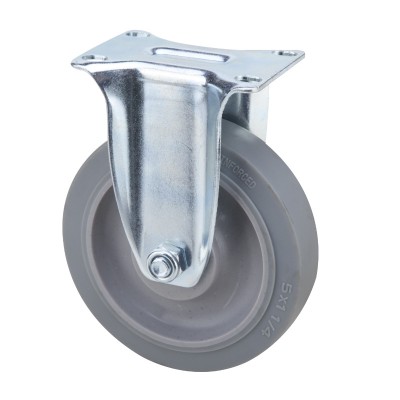 Roata Fixa din TPR Gri, 125x32mm, sarcina max. 130kg, AGT-9666 foto