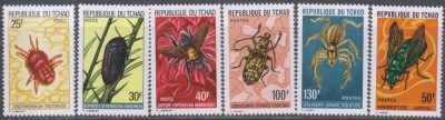 Timbre cu insecte din Ciad foto