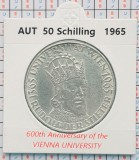 Austria 50 schilling 1965 argint - Vienna University - km 2898 - D45601