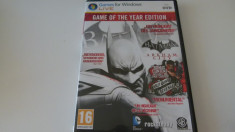 arkham city ,batman etc - jocuri pc - 3 cd-rom foto