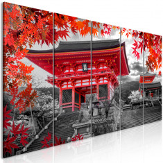 Tablou canvas 5 piese - Kyoto japonia inguste - 200 x 80 cm foto