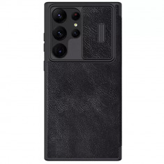 Husa telefon Samsung Galaxy S23 Ultra - Nillkin QIN Leather Pro Case - Black