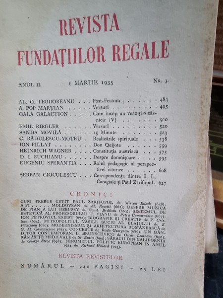 Revista Fundatiilor Regale - Anul II 1 Martie 1935 Nr. 3