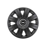 Set 4 Capace Roti 15 inchi (R15) Cosmos Negru, Compatibile cu Opel