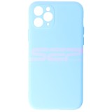 Husa Silicon Light Blue pentru Apple iPhone 11 Pro, High Copy, Protectie Premium