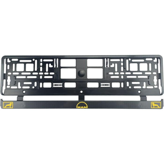 Set 2 bucati, suport numar inmatriculare Carbon, MAN II
