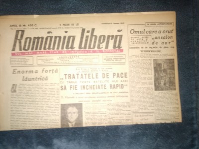 ZIAR ROMANIA LIBERA 27 IANUARIE 1946 foto