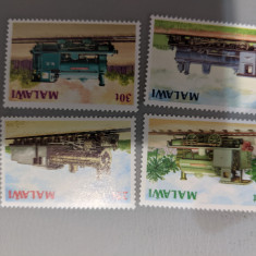 Malawi - Timbre trenuri, locomotive, cai ferate, nestampilate MNH