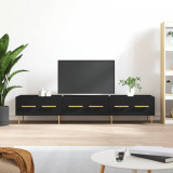 Dulap TV, negru, 150x36x30 cm, lemn prelucrat GartenMobel Dekor, vidaXL