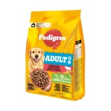 Hrana uscata caini, Pedigree, punga 500 g, talie medie si mare, adult, carne de vita si legume