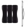 Set 3 Suporti tip inel pentru telefon, Kwmobile, Negru, Plastic, 43997.02