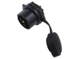 Conector circular soclu tată 4 pini 20A 500V IP67 drept LUTRONIC