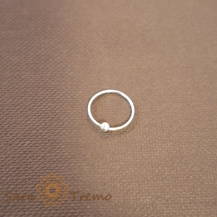 Piercing rotund pentru nas din argint Taylor