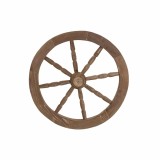 Roata decorativa din lemn, diametru 47 cm, maro / EXT 10229