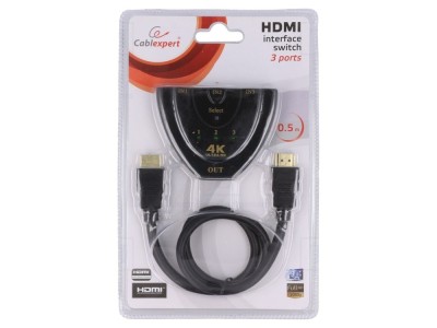 Cablu switch HDMI 1.4 HDCP, 3 ieșiri foto