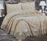 Set Cuvertura De Lux Bumbac 100% 3 Piese 240X260 Cm-Model Premium