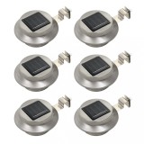 vidaXL Lămpi solare de exterior cu LED, 6 buc., alb, 12 cm, rotund