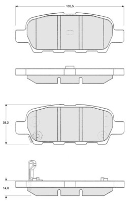 MTR MT503 set placute frana disc foto