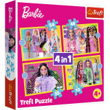 Cumpara ieftin Puzzle Trefl 4 in 1 - Barbie: Minunata Lume