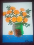 TABLOU PE PANZA CU SASIU NOU 30X40 CM VAS CU CRAITE PRET 20 LEI PICTOR FLORIAN