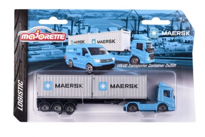 MAJORETTE TRANSPORTOR MAERSK VOLVO CRAFTER SI AIRBUS