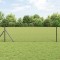 Gard hexagonal Gossi gri 0.6x10 m otel, stalpi de gard Gossi 7 buc gri &Oslash;32 mm 100 cm otel galvanizat