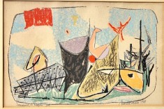 Litografie color Marcel Iancu ( Janco) foto
