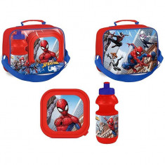 Set 3 piese - geanta sandwich, cutie sandwich si recipient lichide Spiderman SunCity LQ0034 B3502927 foto