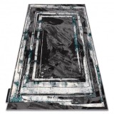 Covor DE LUXE modern 619 Cadru - structural gri / verde, 200x290 cm, Dreptunghi, Poliester