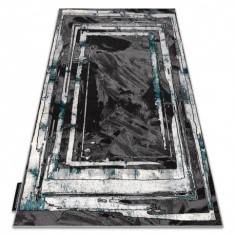 Covor DE LUXE modern 619 Cadru - structural gri / verde, 200x290 cm