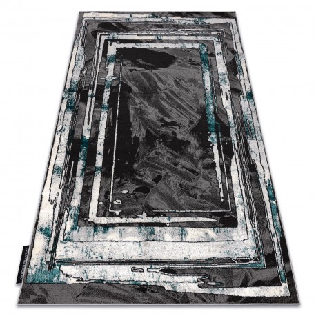 Covor DE LUXE modern 619 Cadru - structural gri / verde, 120x170 cm